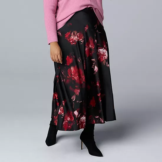 Plus Size Simply Vera Vera Wang Bias Cut A-Line Skirt 7 Plus Size Simply Vera Vera Wang Bias Cut A-Line Skirt - Image 7