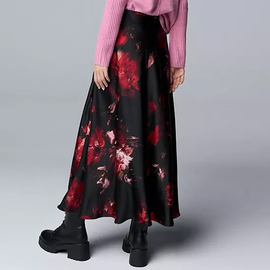 Petite Simply Vera Vera Wang Bias Cut A-Line Skirt 2 Petite Simply Vera Vera Wang Bias Cut A-Line Skirt - Image 2