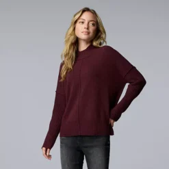 Petite Simply Vera Vera Wang Luxe Cashmere Blend Mockneck Sweater -Vera Wang Shop 7746534 Port Royale