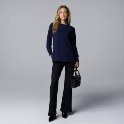 Women's Simply Vera Vera Wang Cozy Side Slit Tunic 14 Women's Simply Vera Vera Wang Cozy Side Slit Tunic -Vera Wang Shop 7755240 ALT3