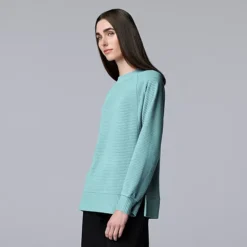 Women's Simply Vera Vera Wang Cozy Side Slit Tunic 21 Women's Simply Vera Vera Wang Cozy Side Slit Tunic -Vera Wang Shop 7755240 Mystic Gulf