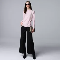 Women's Simply Vera Vera Wang Ruched Mockneck Tee -Vera Wang Shop 7755279 ALT3